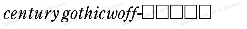 century gothicwoff字体转换
